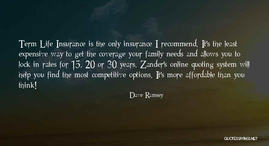 Find Life Insurance Quotes By Dave Ramsey