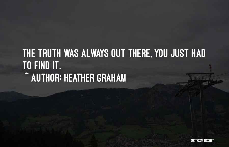 Find Out Truth Quotes By Heather Graham