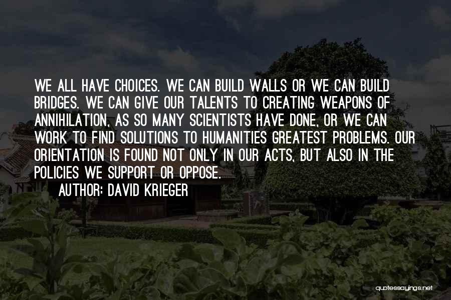 Find Solutions Not Problems Quotes By David Krieger