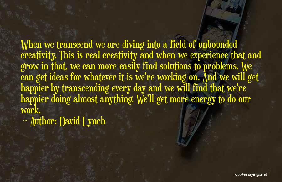 Find Solutions Not Problems Quotes By David Lynch