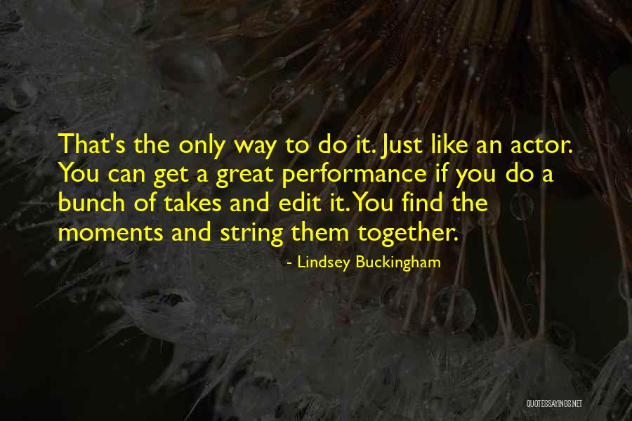 Find String With Quotes By Lindsey Buckingham