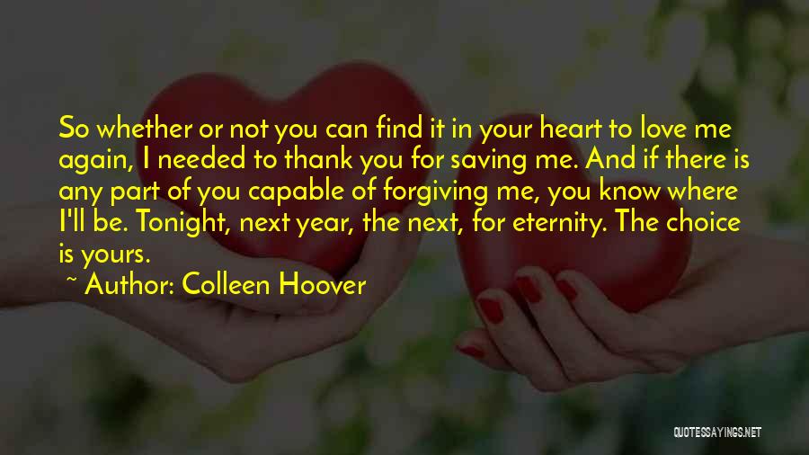 Find Thank You Quotes By Colleen Hoover