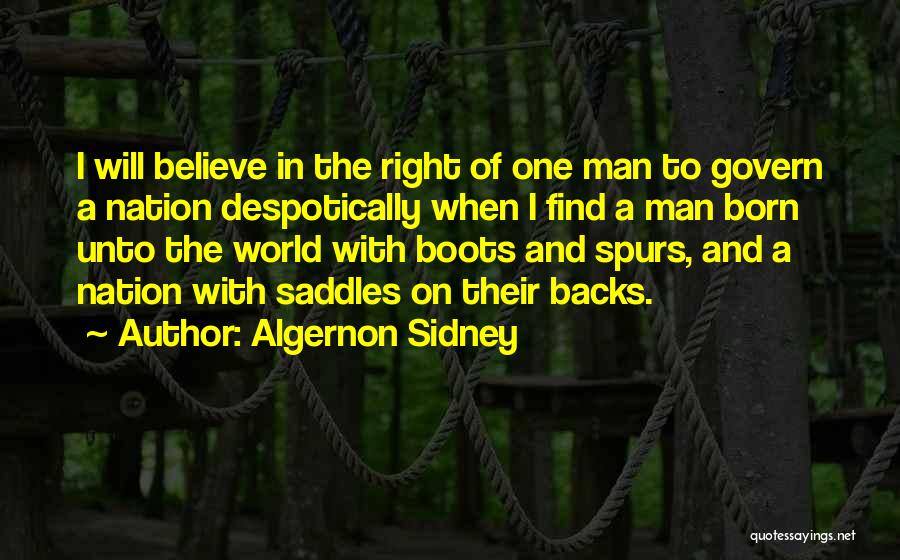 Find The Right Man Quotes By Algernon Sidney