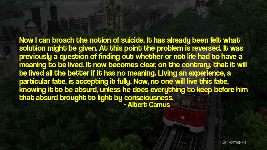 Finding A Solution Quotes By Albert Camus