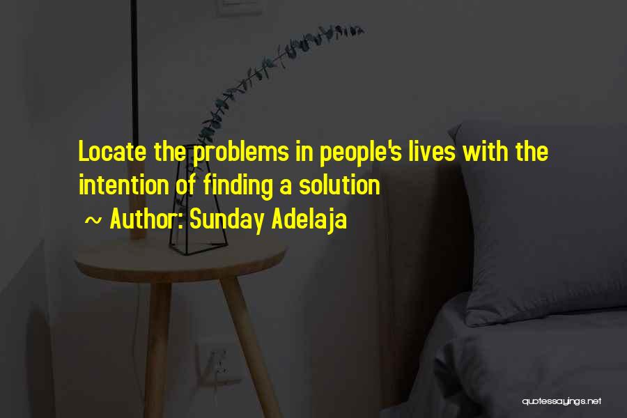 Finding A Solution Quotes By Sunday Adelaja