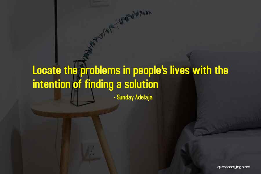 Finding A Solution Quotes By Sunday Adelaja