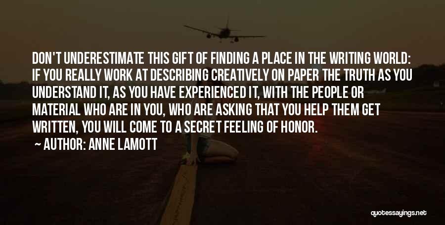 Finding My Place In The World Quotes By Anne Lamott