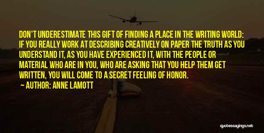 Finding One's Place In The World Quotes By Anne Lamott