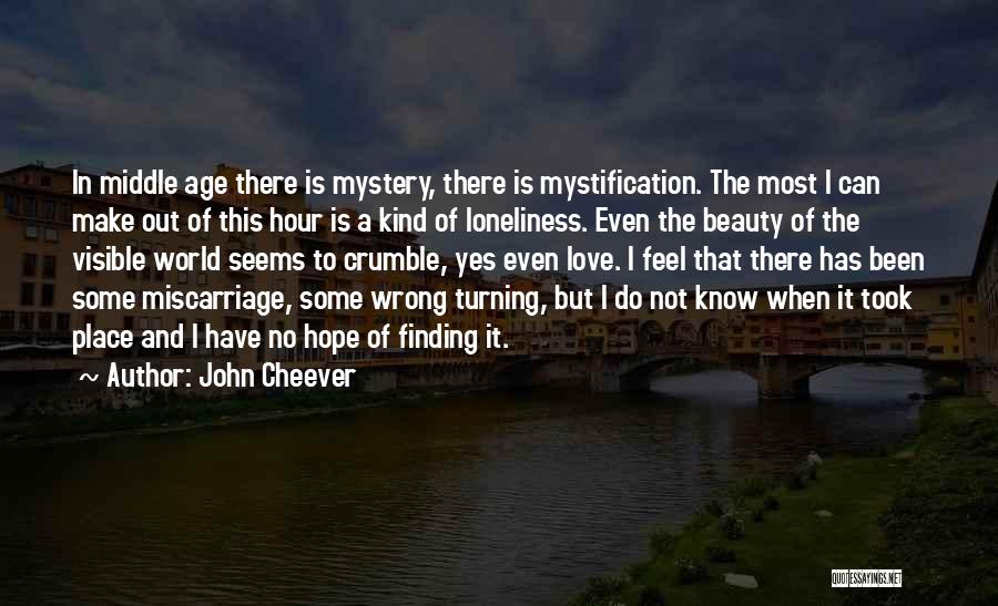 Finding One's Place In The World Quotes By John Cheever