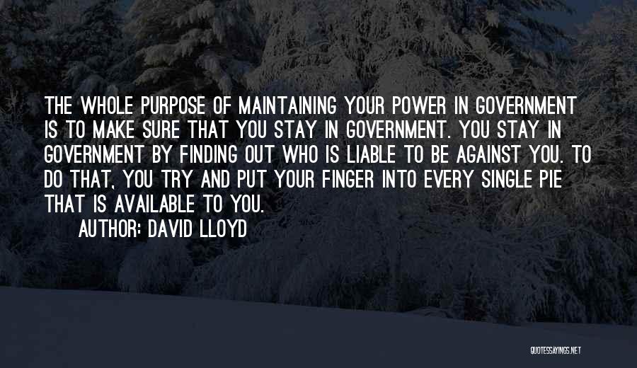 Finding One's Purpose Quotes By David Lloyd
