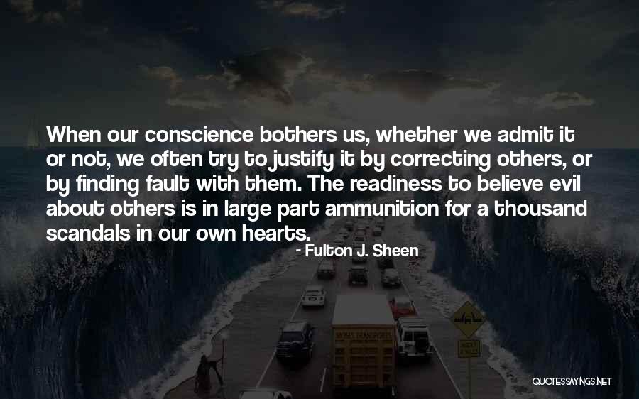 Finding Others Fault Quotes By Fulton J. Sheen