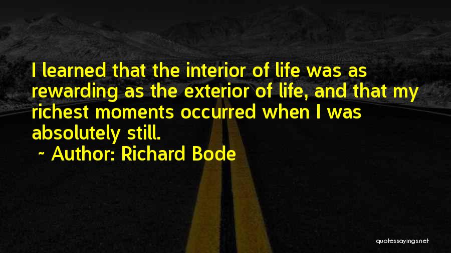 Finding Peace In Your Life Quotes By Richard Bode
