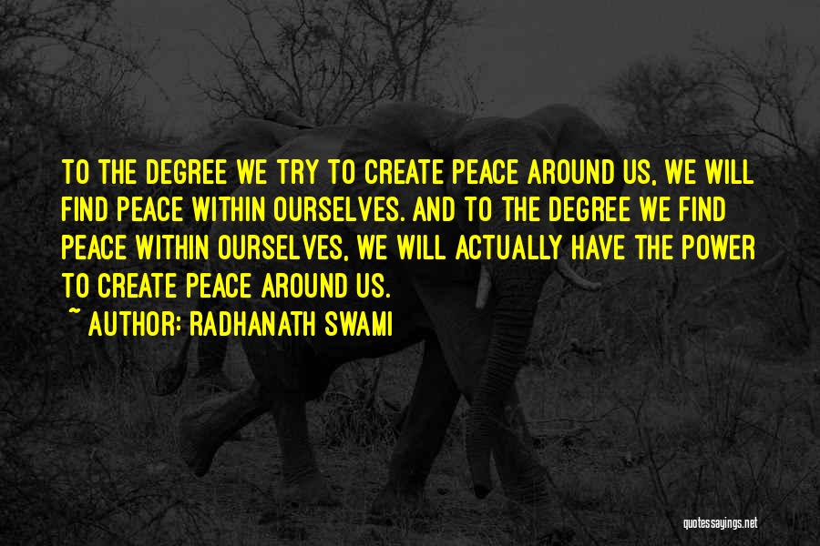 Finding Peace In Yourself Quotes By Radhanath Swami