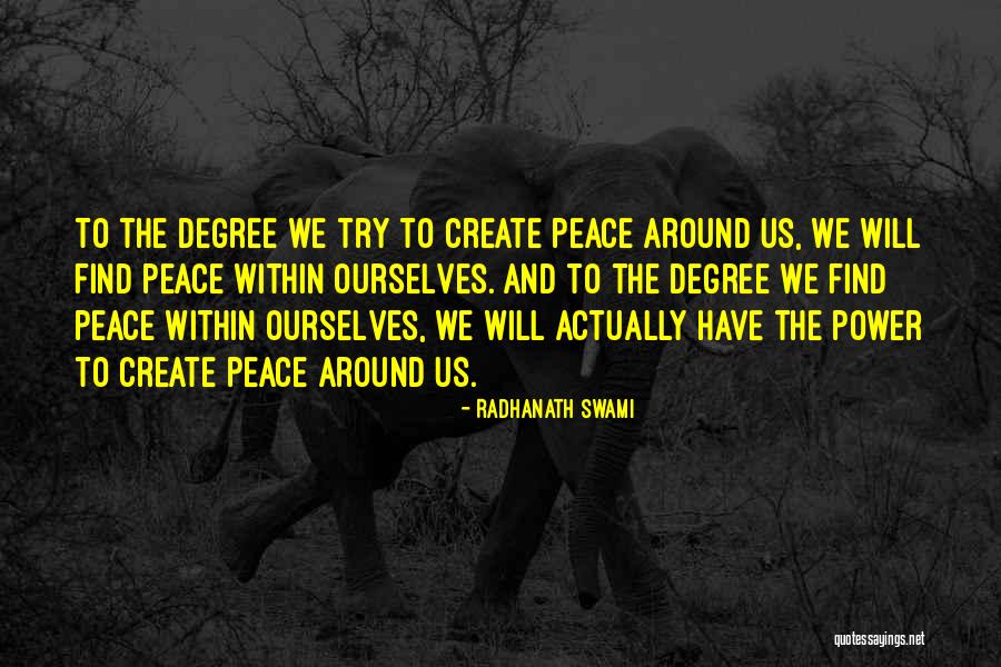 Finding Peace In Yourself Quotes By Radhanath Swami