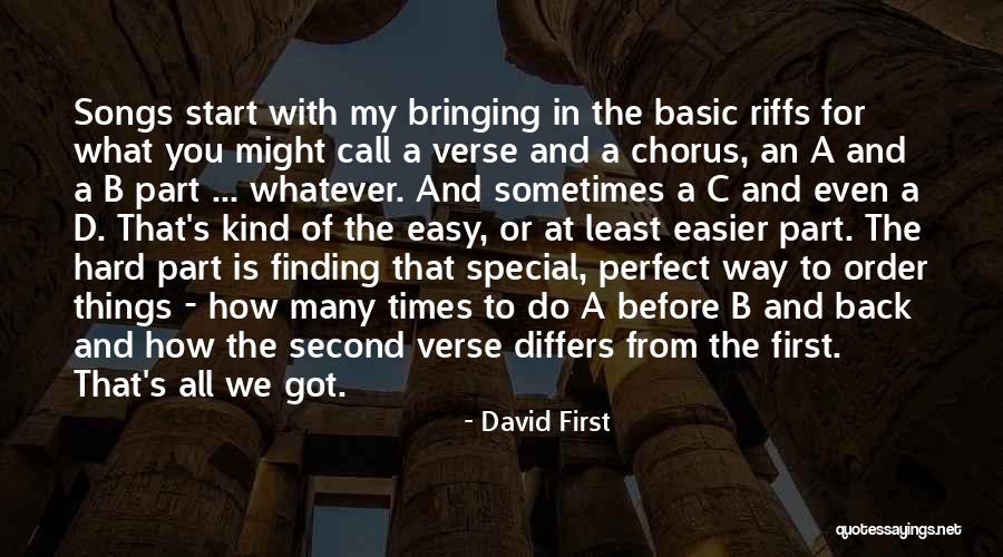 Finding That Special Someone Quotes By David First