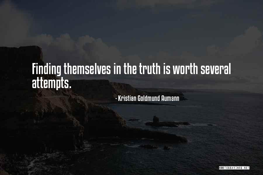 Finding The Truth Quotes By Kristian Goldmund Aumann