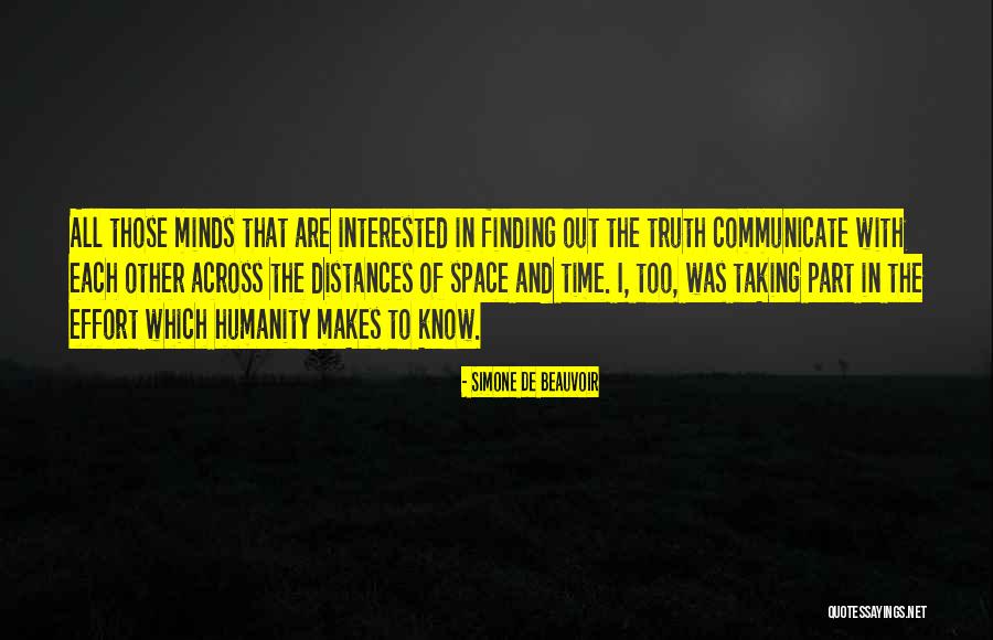 Finding The Truth Quotes By Simone De Beauvoir