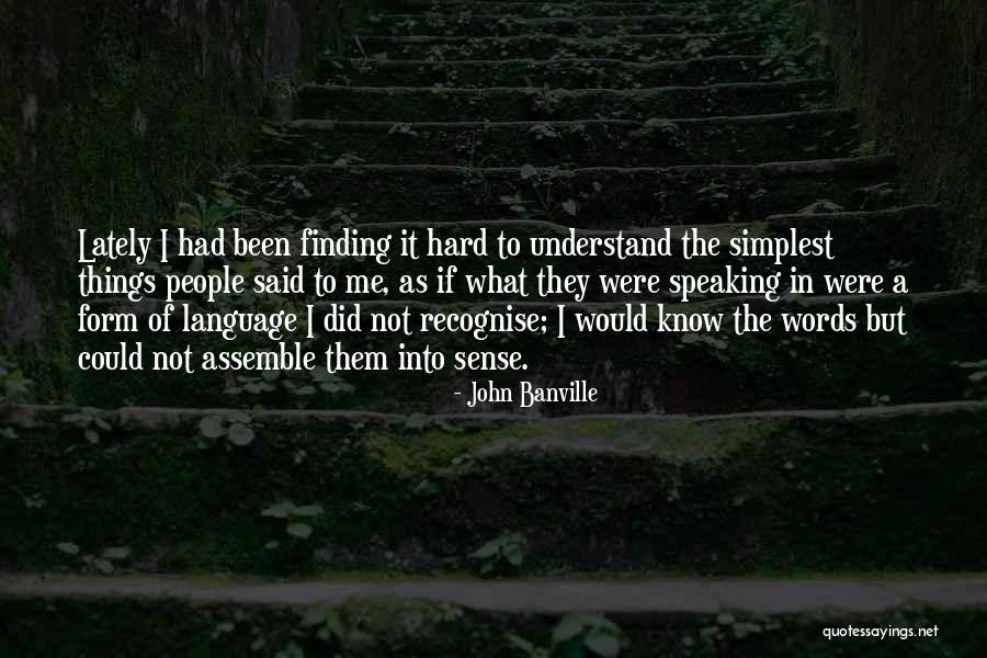 Finding Things Hard Quotes By John Banville