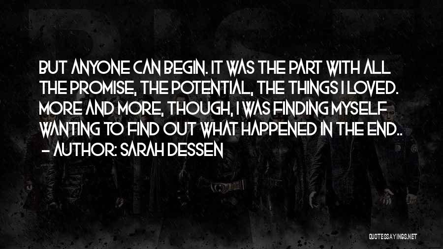 Finding Things Out Quotes By Sarah Dessen