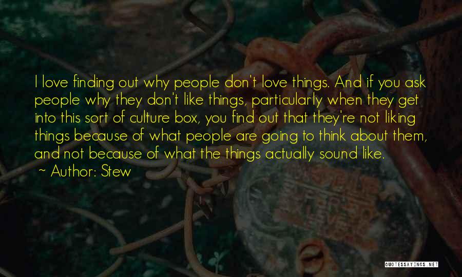 Finding Things Out Quotes By Stew