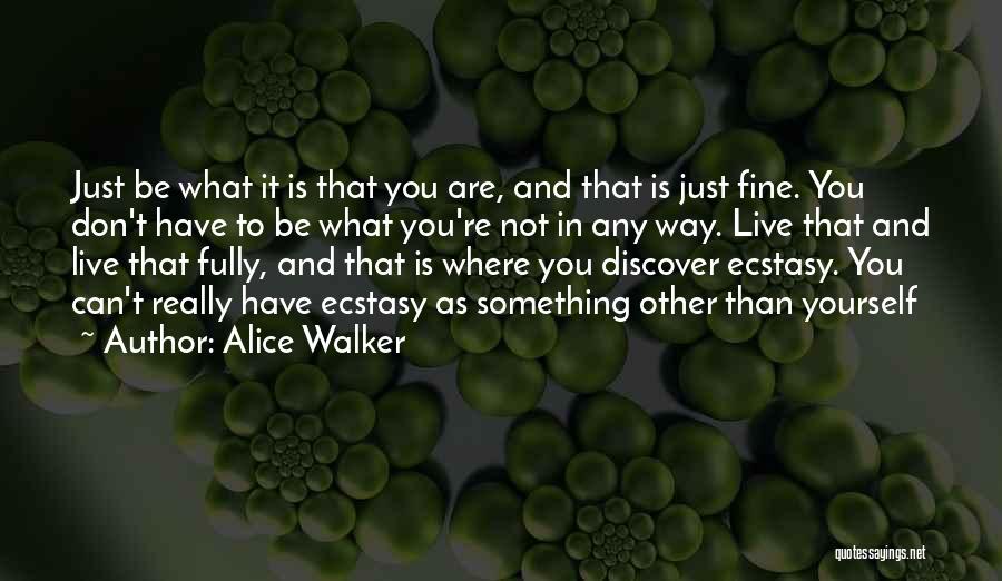 Fine Be That Way Quotes By Alice Walker