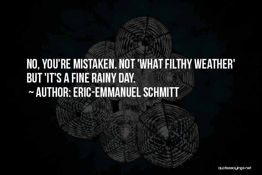Fine Weather Quotes By Eric-Emmanuel Schmitt