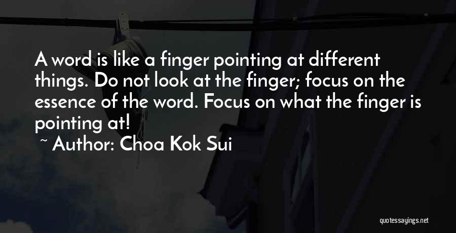 Finger Pointing Quotes By Choa Kok Sui