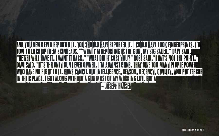 Fingerprints Life Quotes By Joseph Hansen