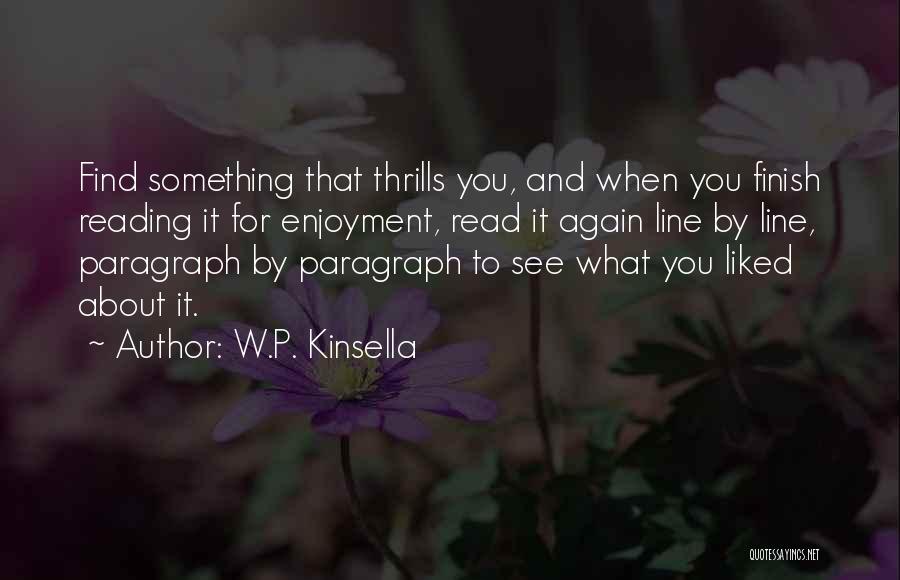 Finish Line Quotes By W.P. Kinsella