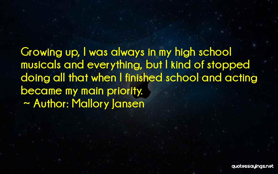 Finished High School Quotes By Mallory Jansen