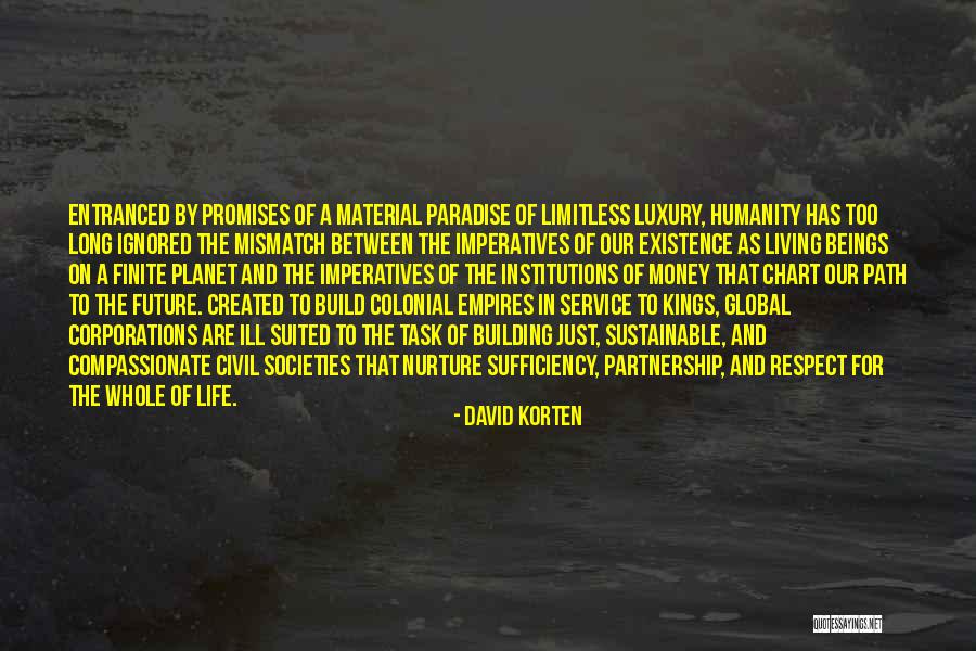 Finite Life Quotes By David Korten Finite Life Quotes By David Korten