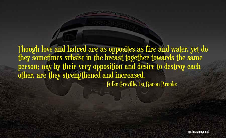 Fire And Water Love Quotes By Fulke Greville, 1st Baron Brooke