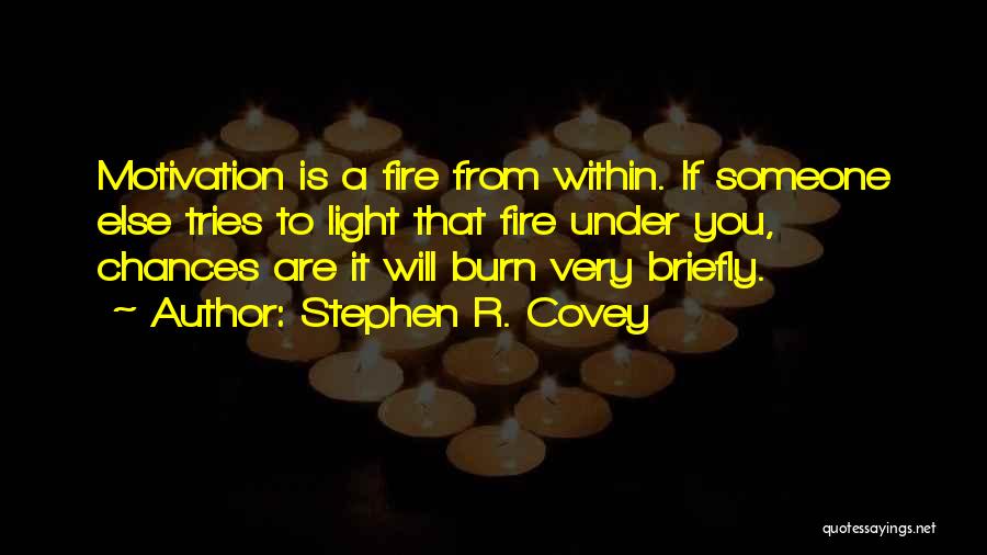 Fire Burn Quotes By Stephen R. Covey