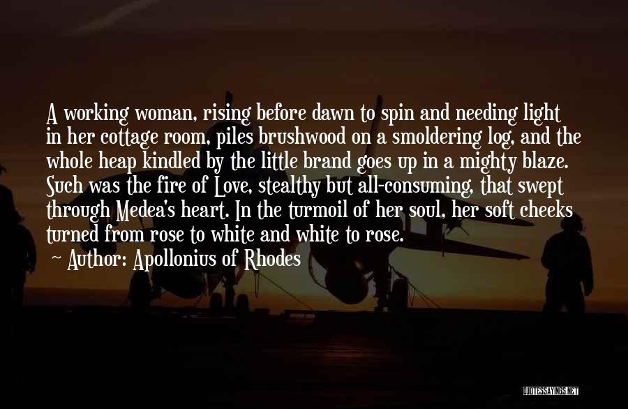 Fire In Her Heart Quotes By Apollonius Of Rhodes
