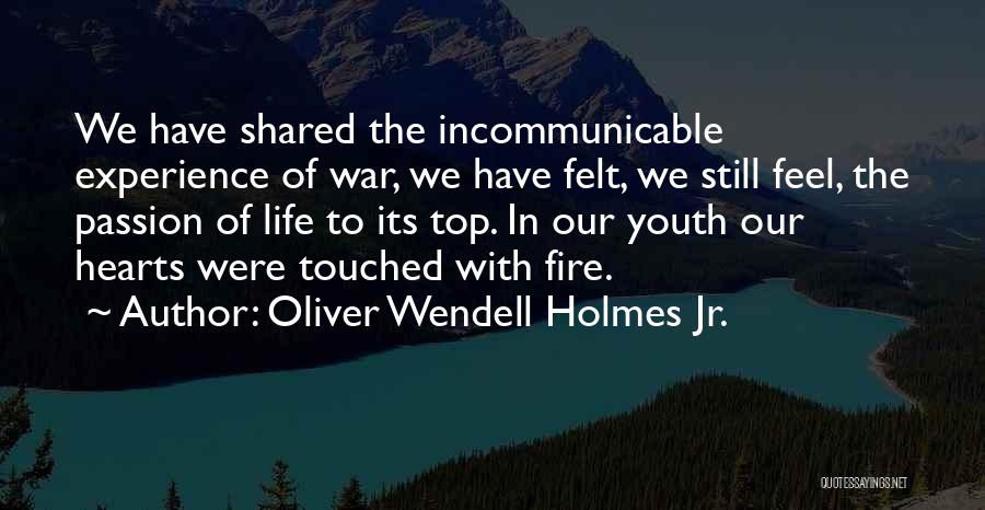 Fire In Our Hearts Quotes By Oliver Wendell Holmes Jr.