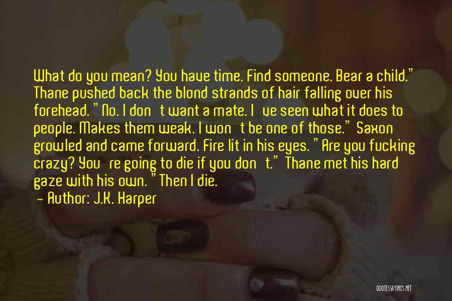 Fire In The Eyes Quotes By J.K. Harper