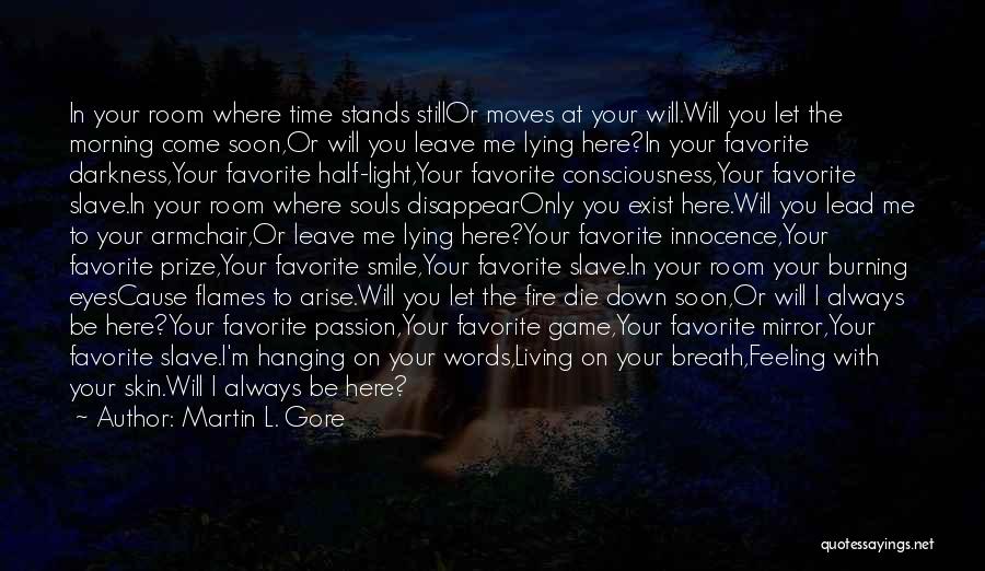 Fire In Your Eyes Quotes By Martin L. Gore