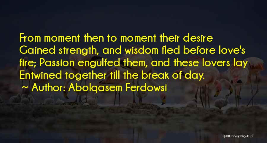 Fire Passion Love Quotes By Abolqasem Ferdowsi