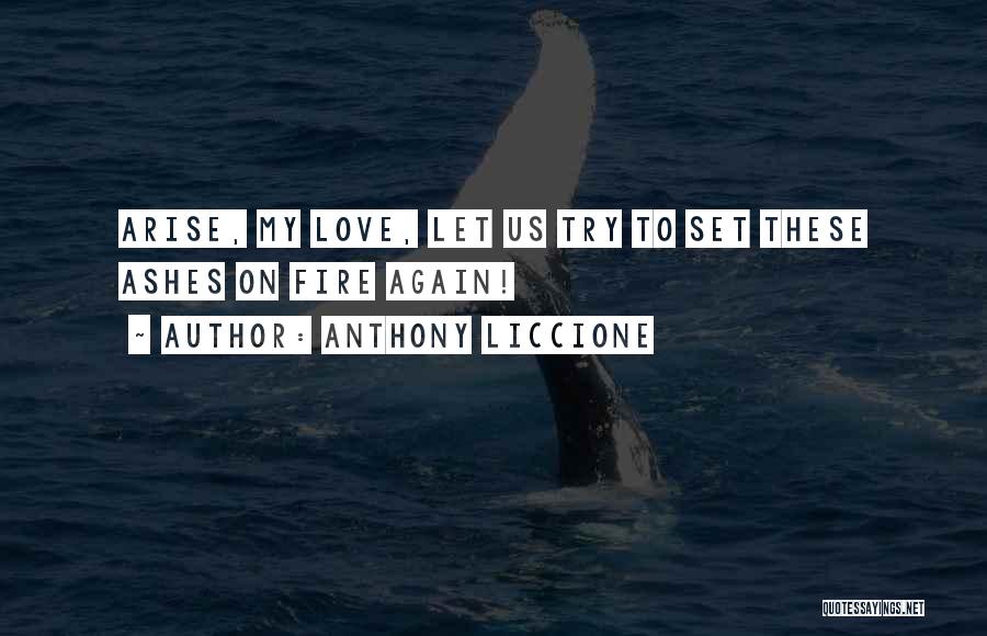 Fire Passion Love Quotes By Anthony Liccione