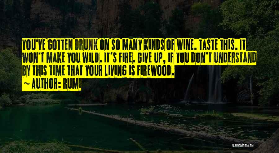 Firewood Quotes By Rumi