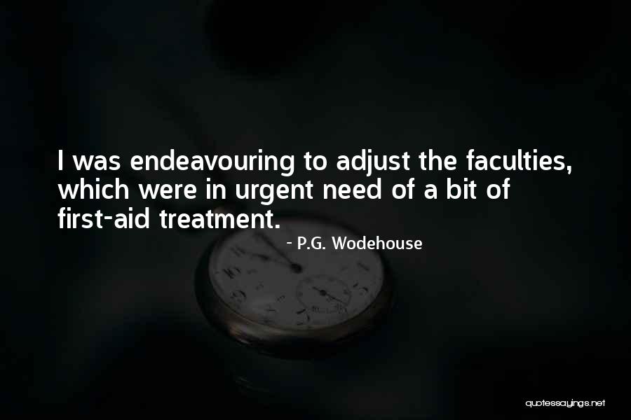 First Aid Quotes By P.G. Wodehouse