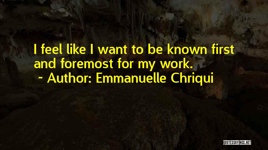 First And Foremost Quotes By Emmanuelle Chriqui