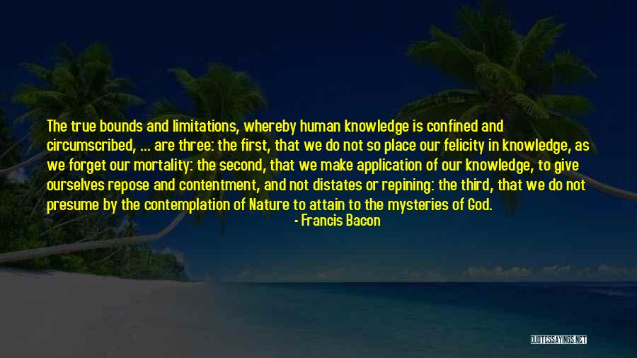 First And Second Quotes By Francis Bacon