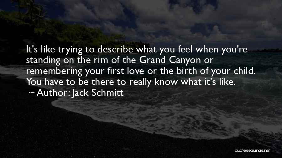 First Child Quotes By Jack Schmitt