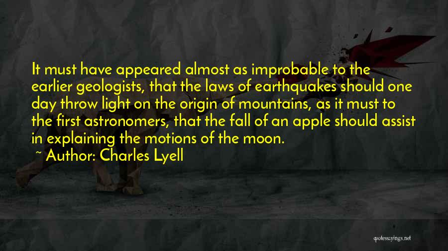 First Day Fall Quotes By Charles Lyell