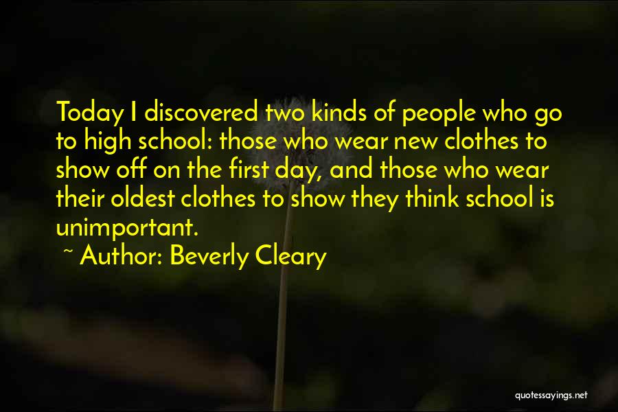 First Day School Quotes By Beverly Cleary