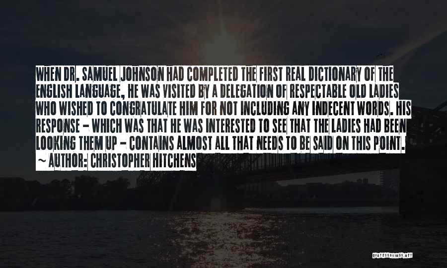 First Dr Who Quotes By Christopher Hitchens