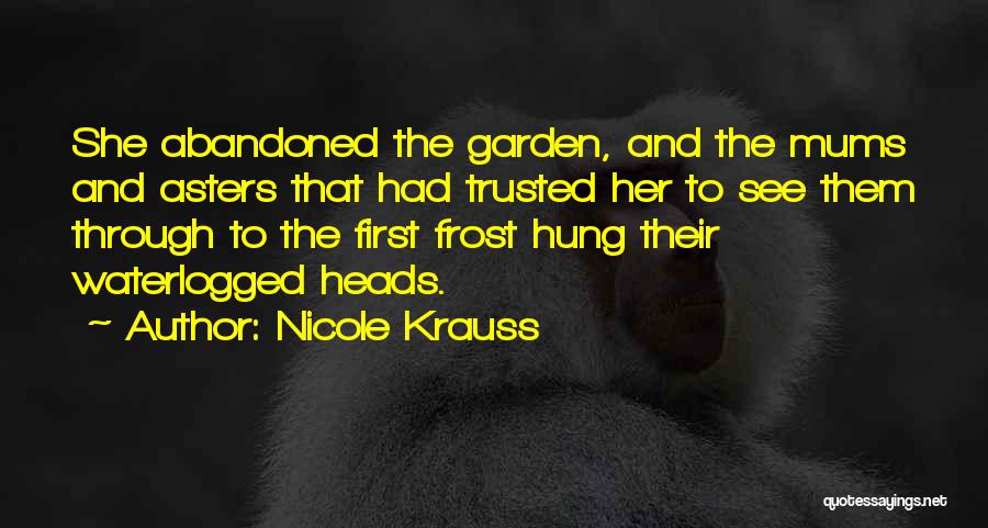 First Frost Quotes By Nicole Krauss