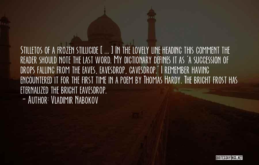 First Frost Quotes By Vladimir Nabokov