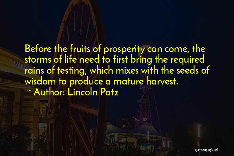 First Fruits Quotes By Lincoln Patz